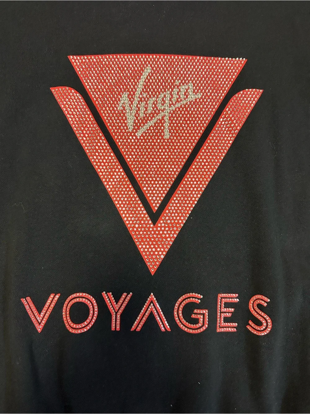 XXL VIRGIN VOYAGES Black Crewneck Sweatshirt with Red Logo